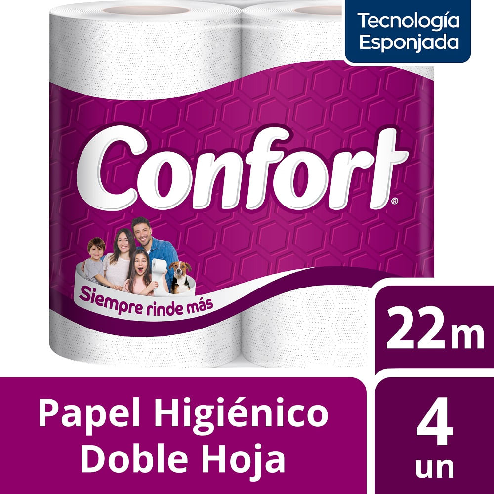 Papel Higiénico Confort 4 UN / 22 MT
