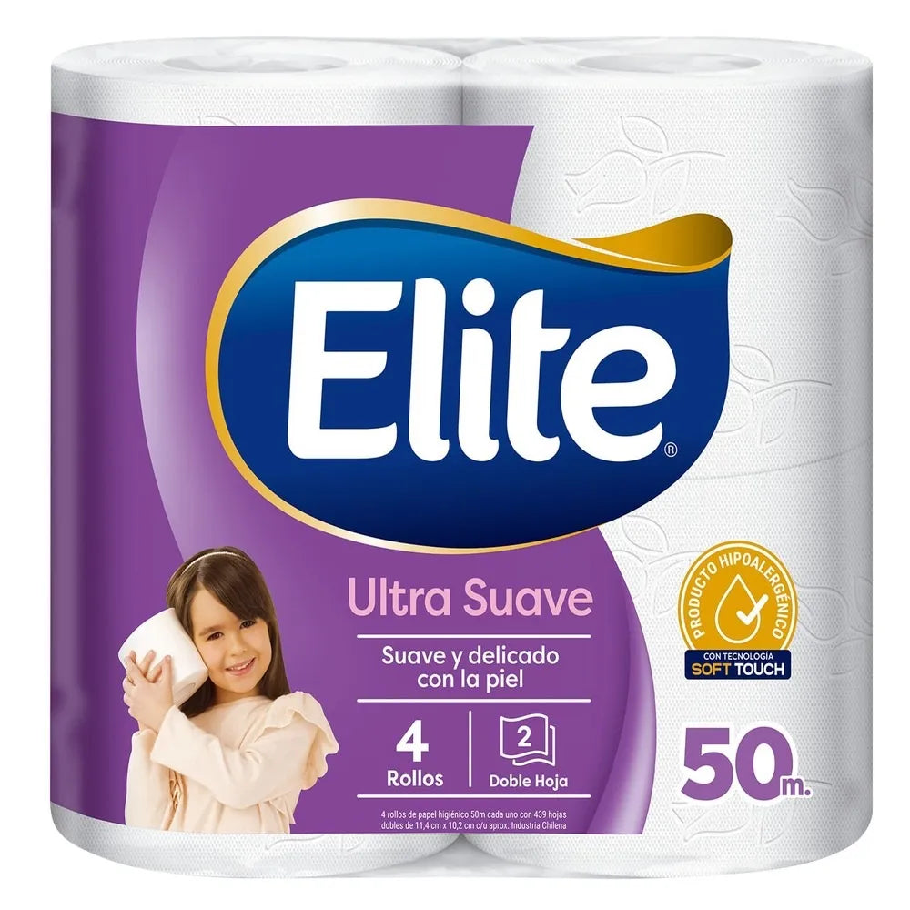 Papel Higiénico Elite Ultra Suave 50 MT