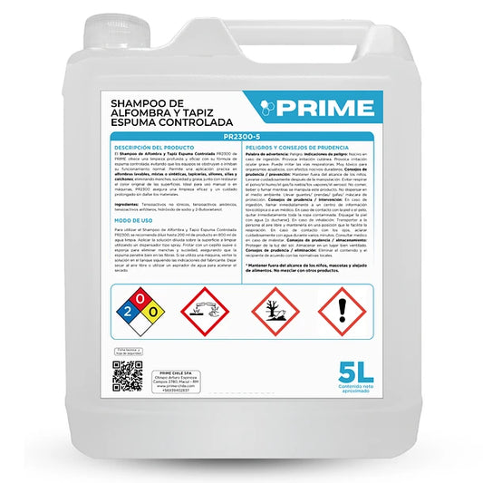 Shampoo de Alfombra y Tápiz Prime 5 Litros