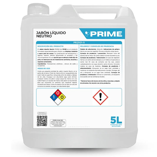 Jabón Liquido Neutro Prime 5 LT