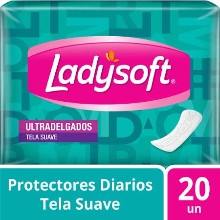 Protector Diario Ladysoft Protección Ultradelgada Tela Suave (20 un)