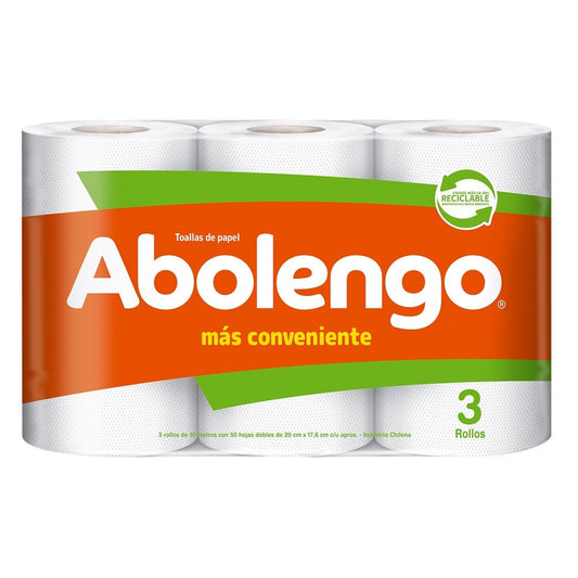 Toalla Papel Abolengo 3 Rollos