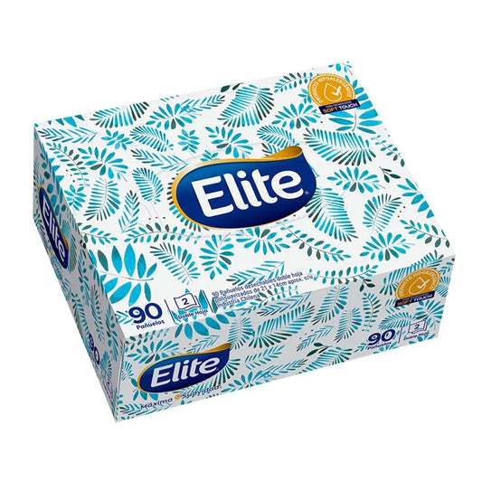 Pañuelos Facial Elite Doble Hoja Individual 90 un