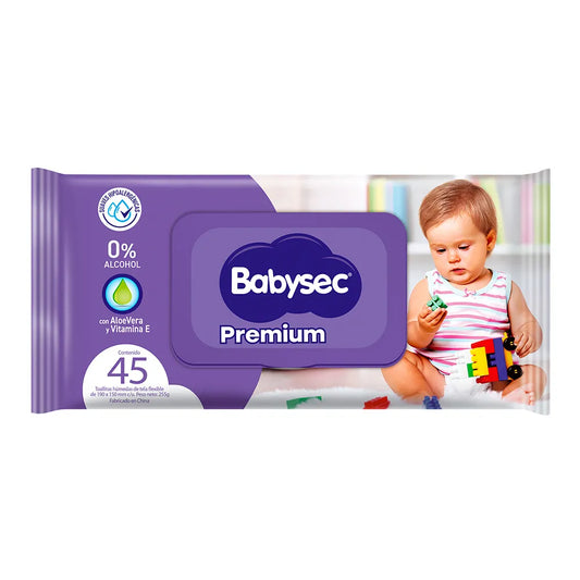 Toalla Húmeda Babysec 45 UN.